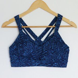 Blue Pattern Cross Back Lululemon Bra